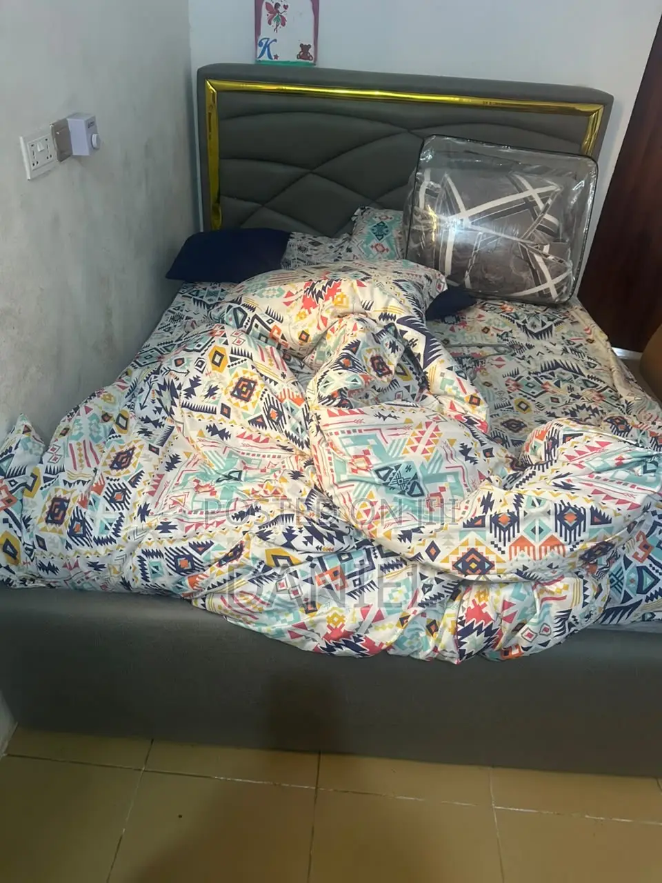 Queen Size Bed Stand and Mattress for Sale