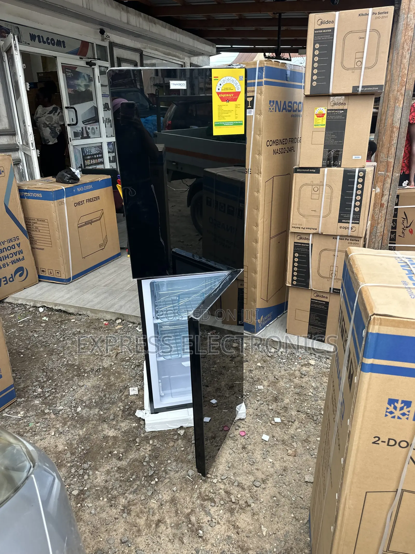 Limited Stock Double Door Black NASD2-24fl Nasco Fridge