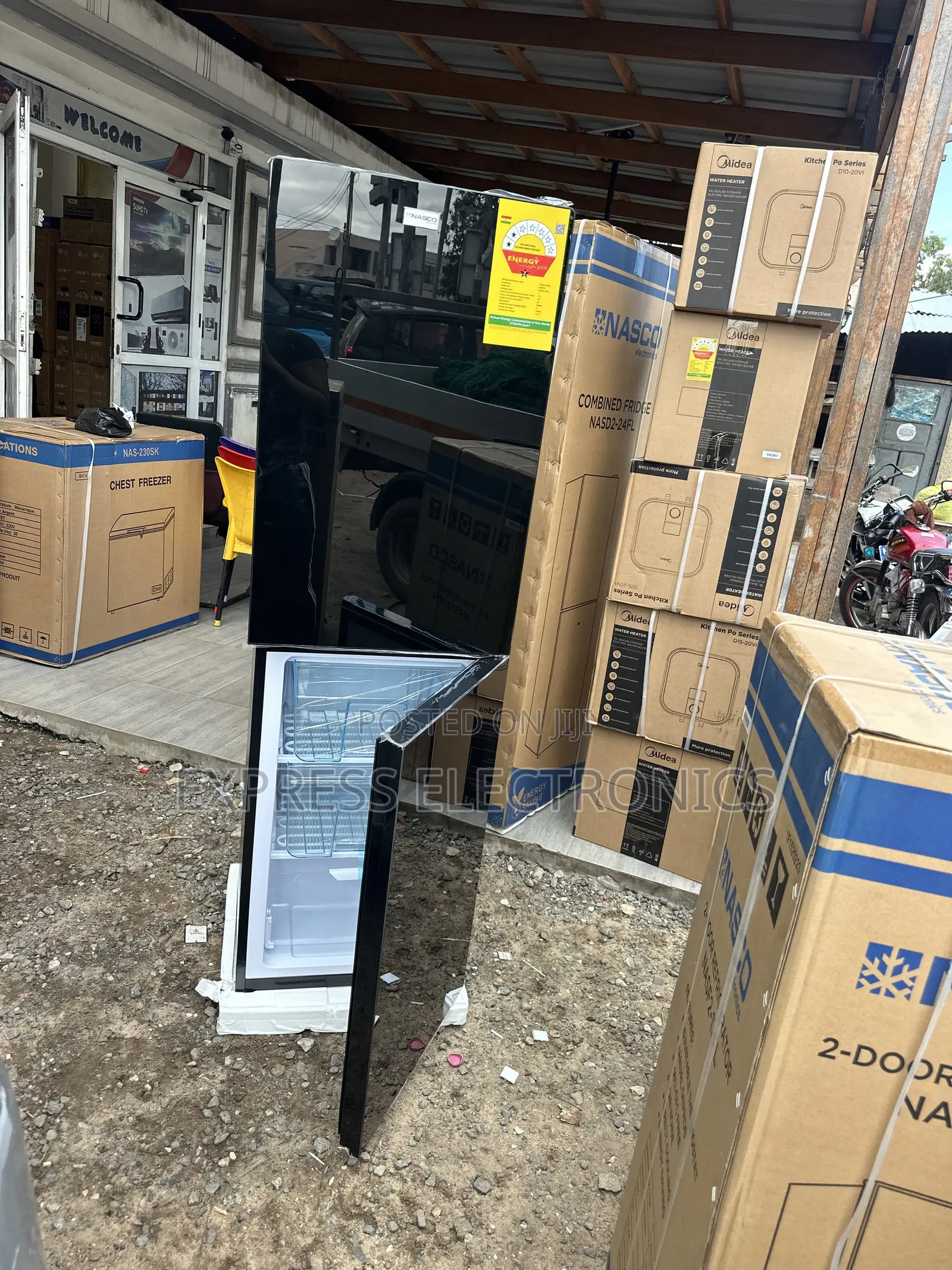 Limited Stock Double Door Black NASD2-24fl Nasco Fridge