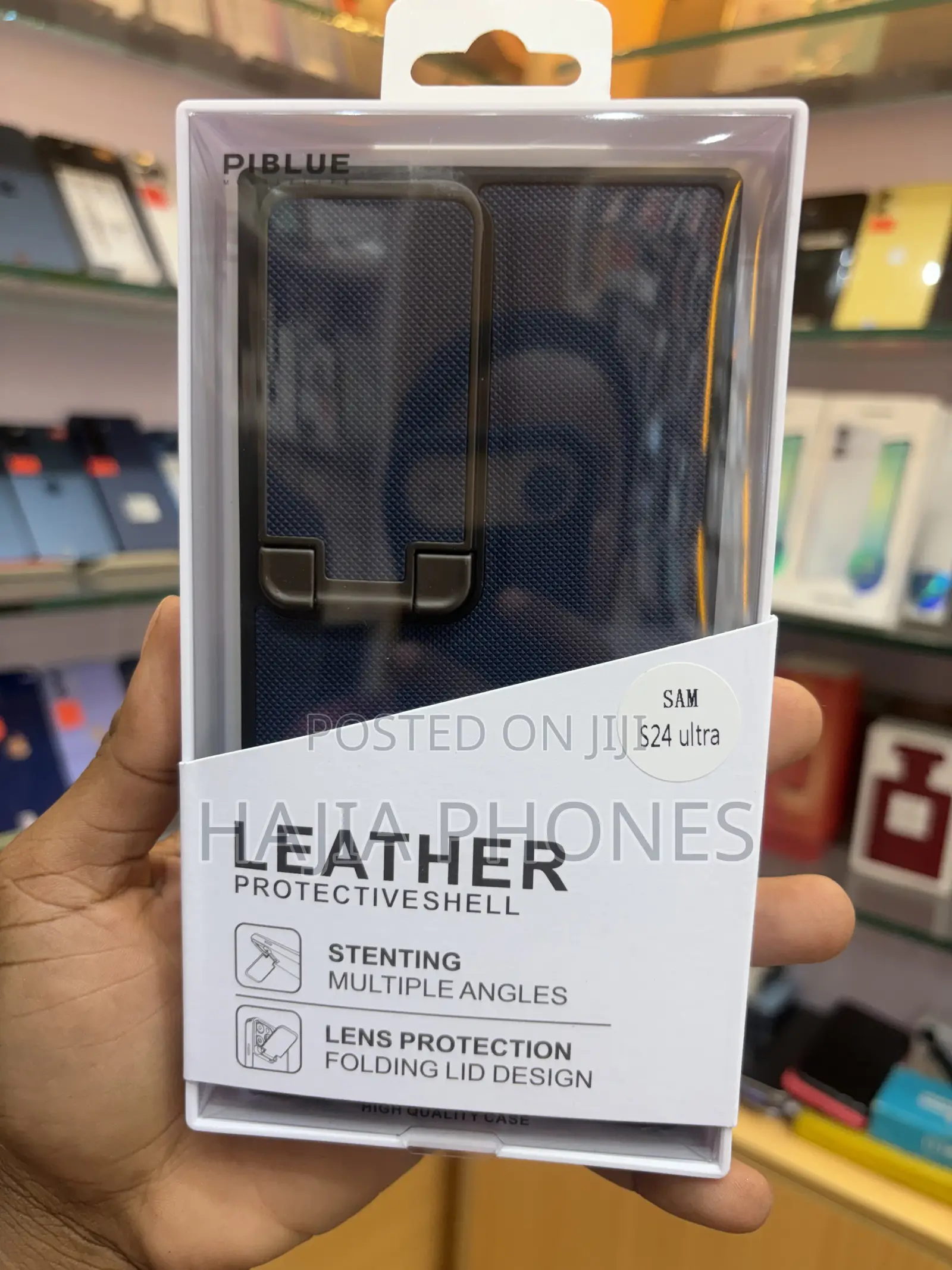 Blue Leather S24Ultra Case