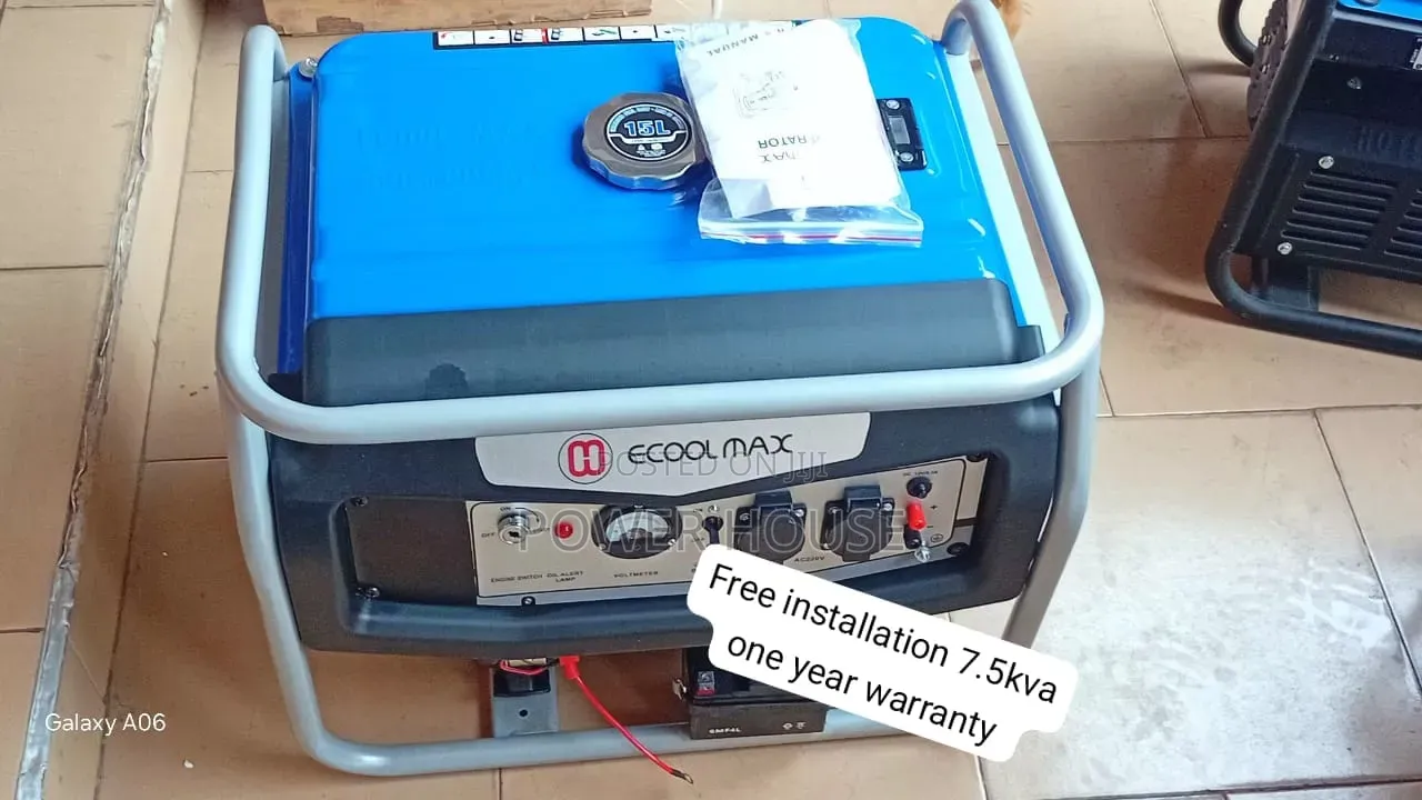 ECOOLMAX 7.5kVA 8500W Key Start Petrol Generator 7.5kva