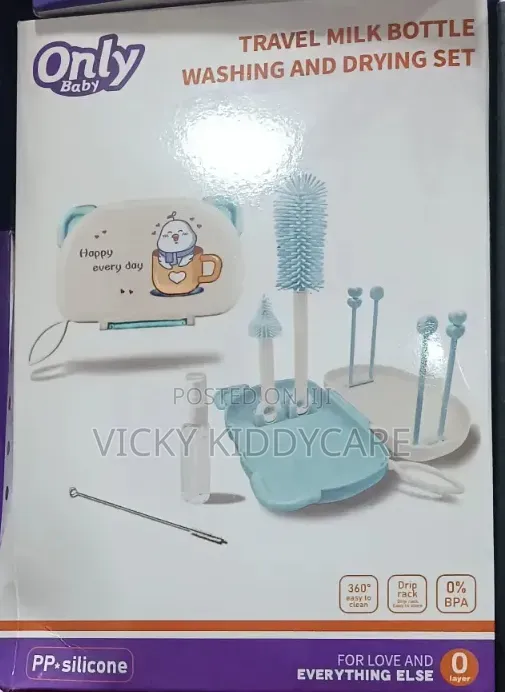 Only Baby Milk Bottle Washing and Drying Rack Set