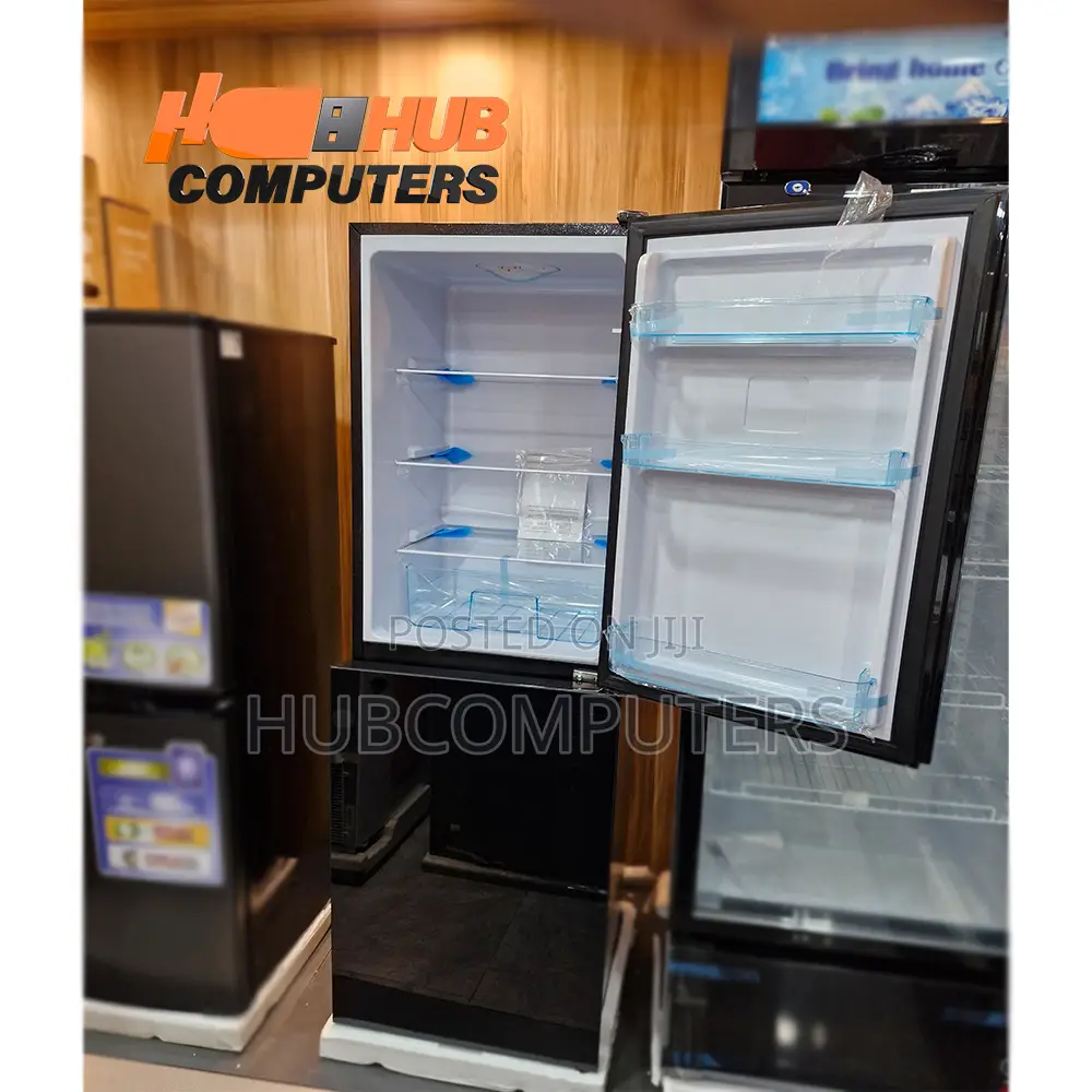 Nasco-Nasd2-24flb Fridge Bottom Freezer 198ltr Black Mirror