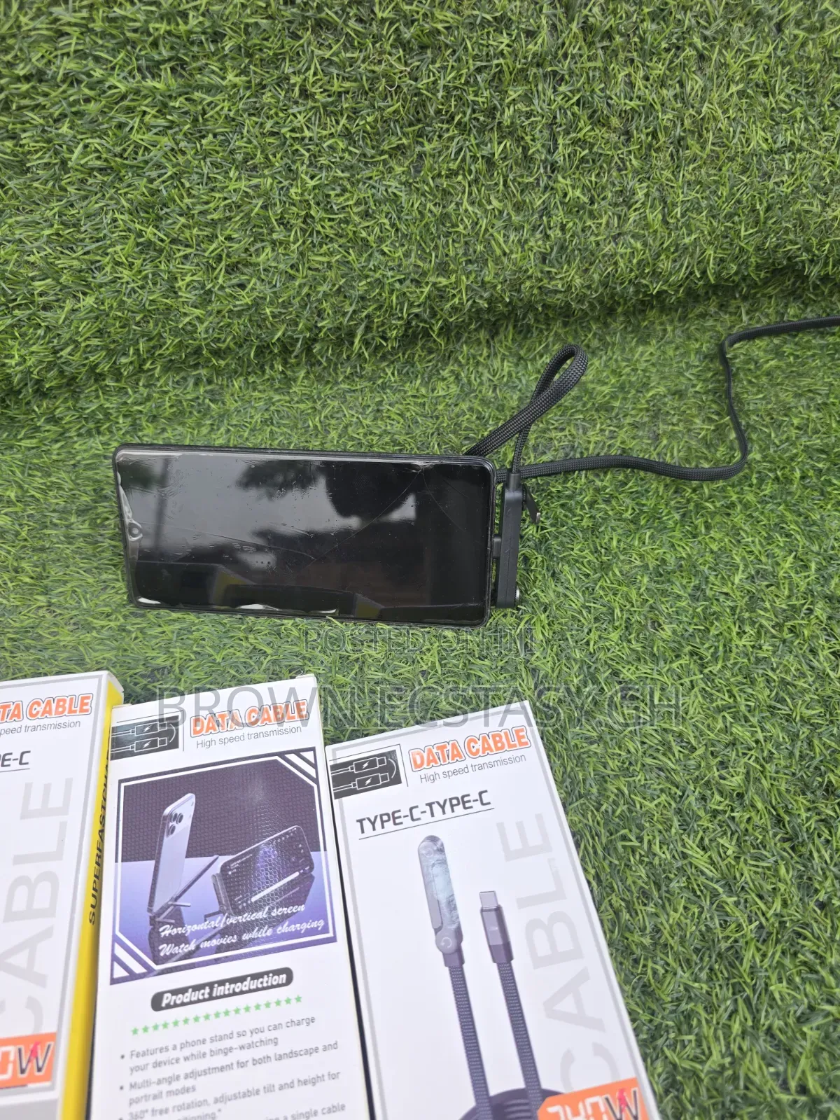 240w 2 in 1 Type C Charging Cable With Phone Holder