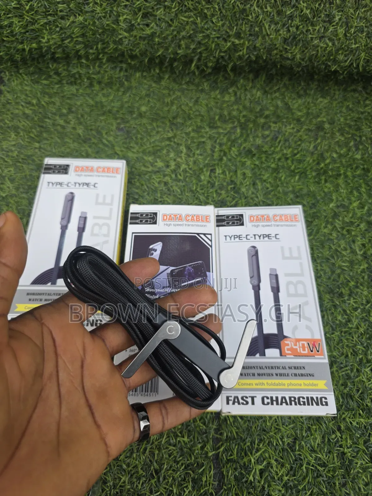 240w 2 in 1 Type C Charging Cable With Phone Holder