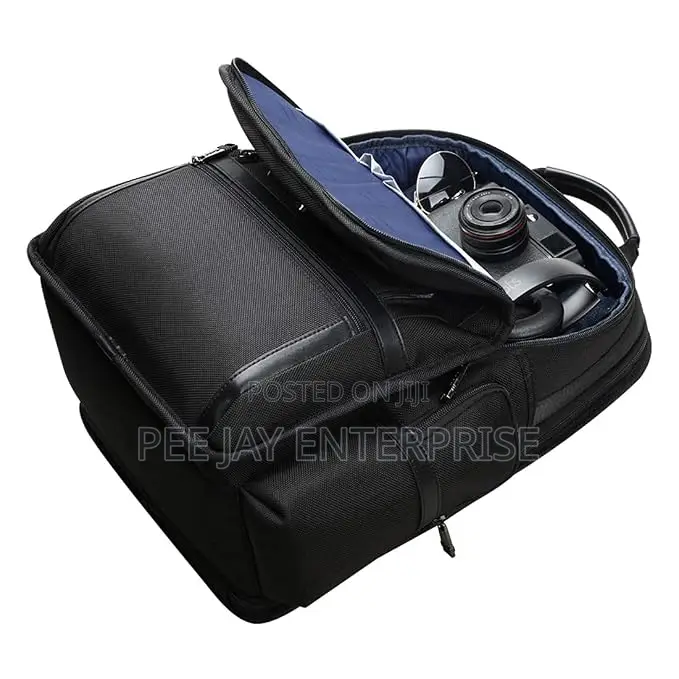 Black Premium Business Ballistic Nylon 16-Inch Laptop Backpack