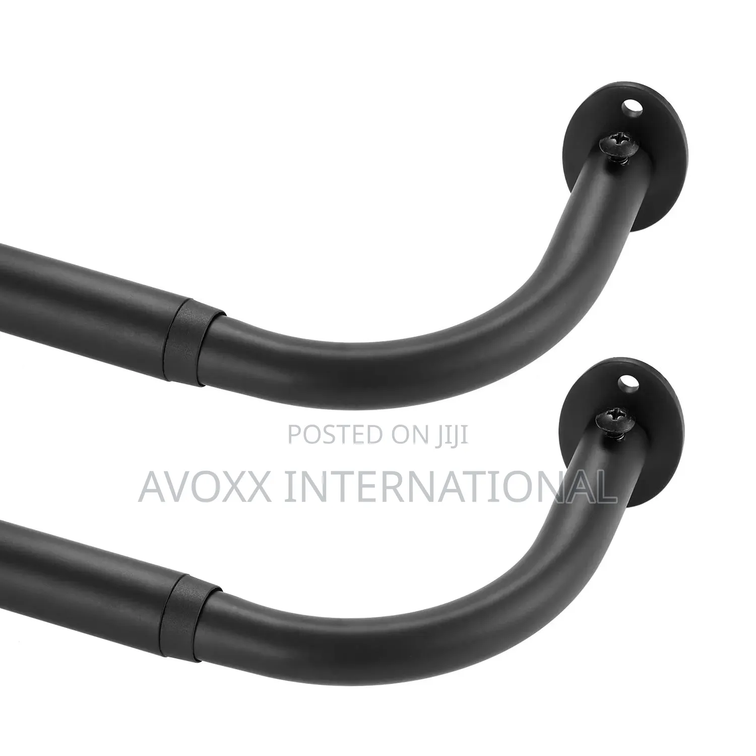 YuMierle Room Darkening Curtain Rod (2 Pack Black)