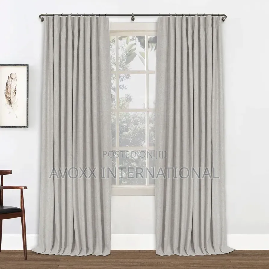 YuMierle Room Darkening Curtain Rod (2 Pack Black)