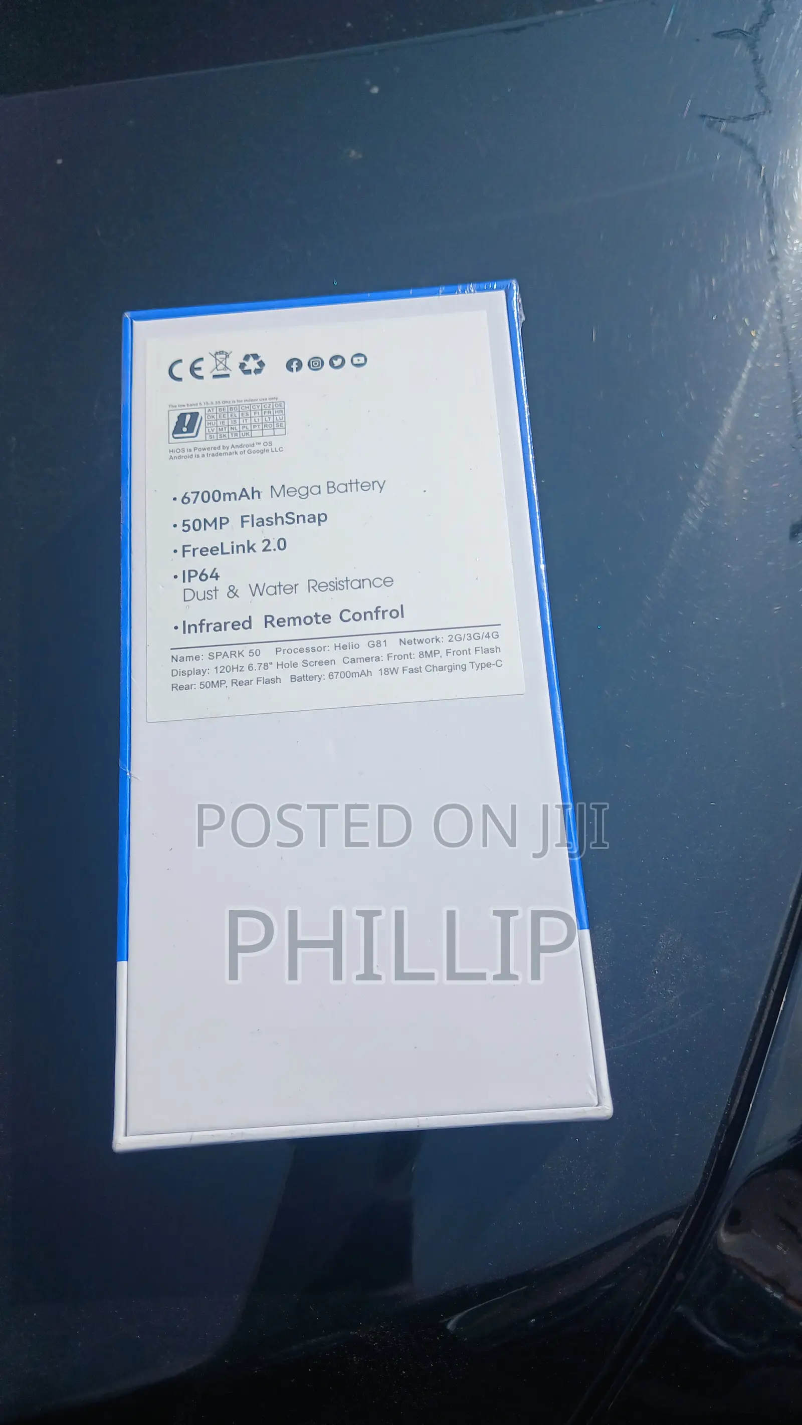New Tecno Spark 50 128 GB Blue