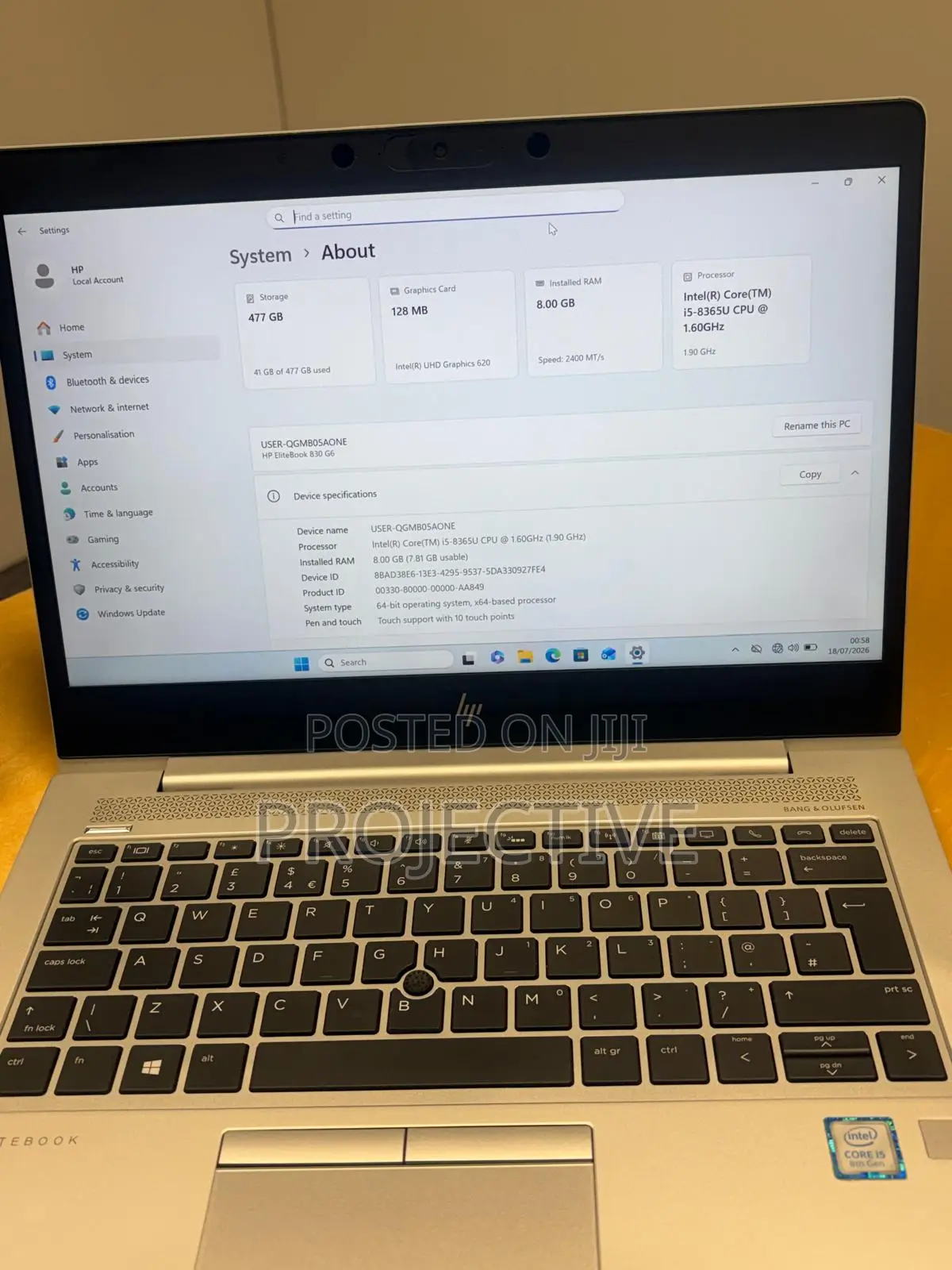 Laptop HP EliteBook 830 G6 8GB Intel Core i5 SSD 512GB
