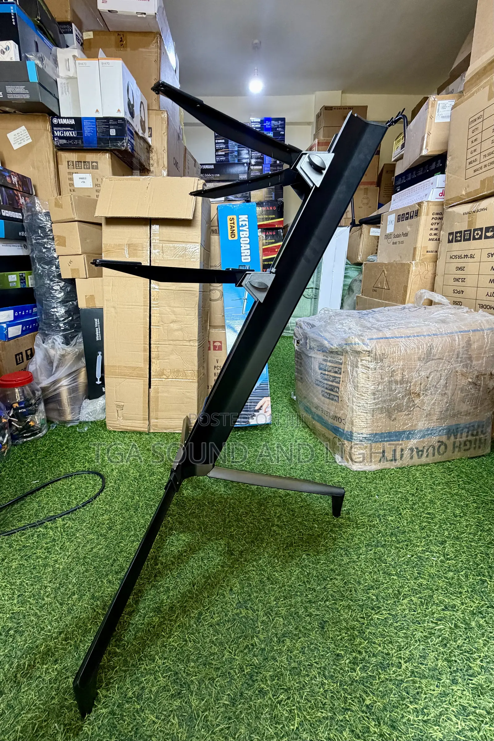 Heavy Duty 2 Tier Column Tower Keyboard Stand