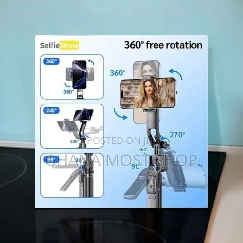 C17 Ai Face Tracking Selfie Stick Quadrapod