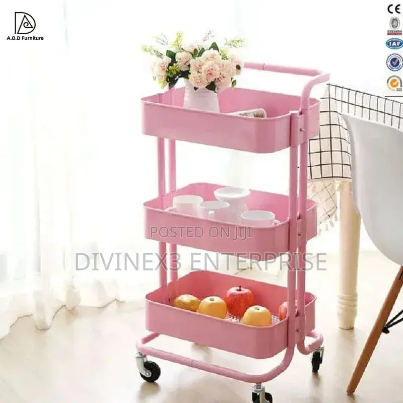 3-Tier Metal Storage Trolley
