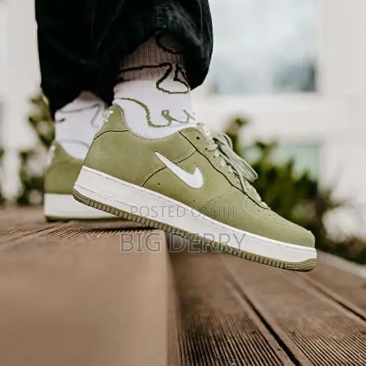 Green Nike Airforce 1 (Sued and Leather )