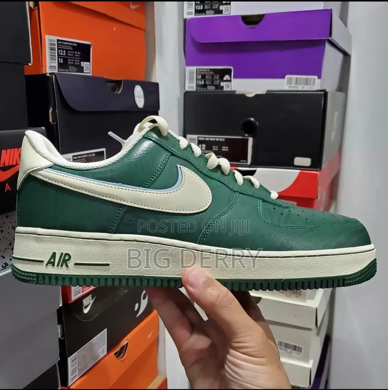 Green Nike Airforce 1 (Sued and Leather )