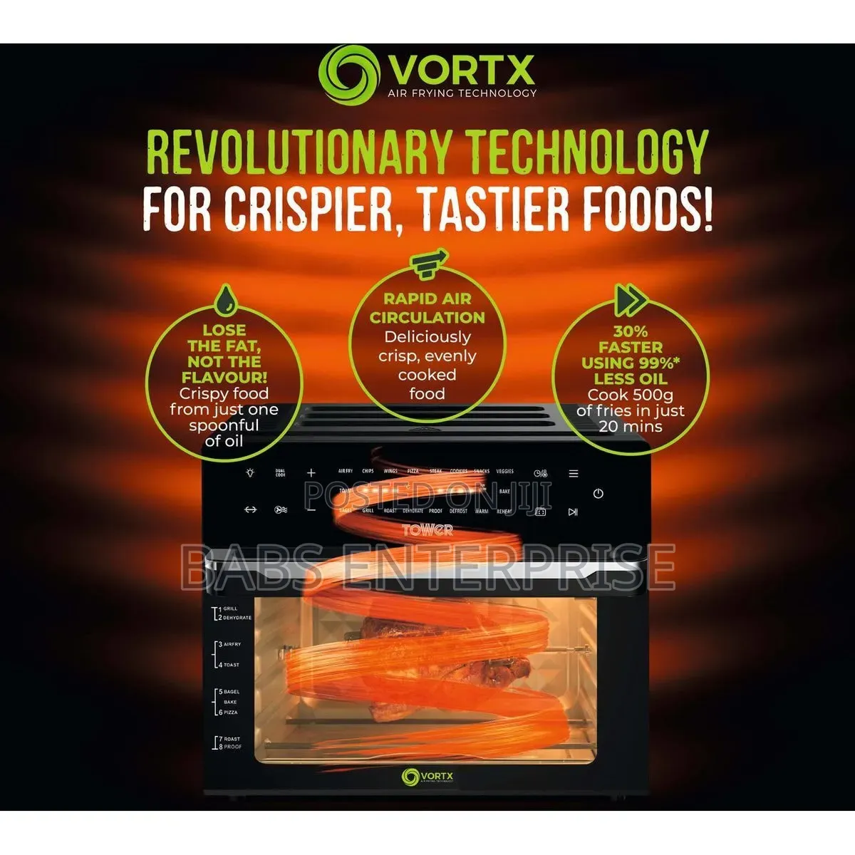 Tower Vortx Platinum Xpress 18-in-1 Air Fryer Oven - 30L