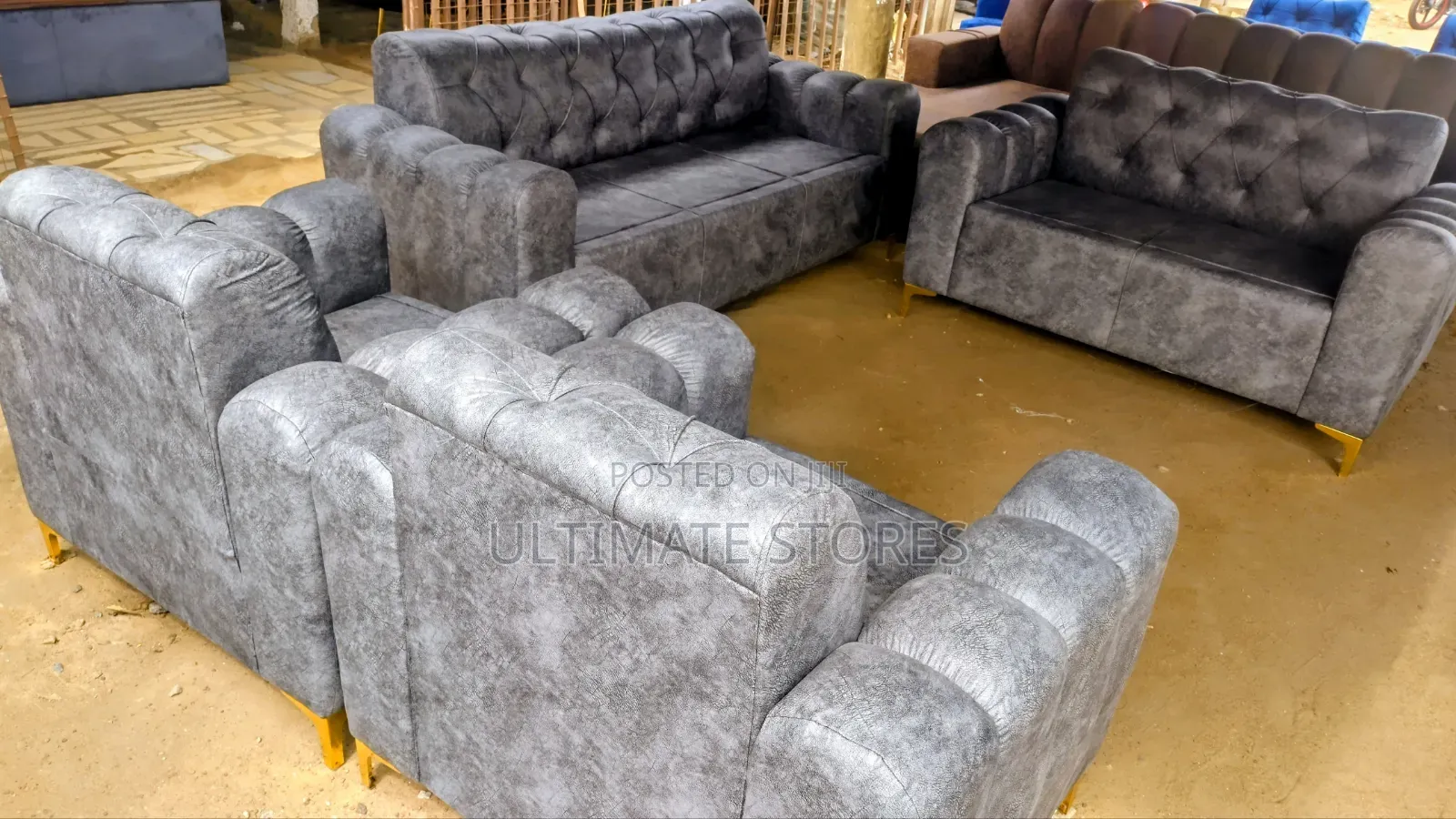 Quality Leather-Material Sofa Set