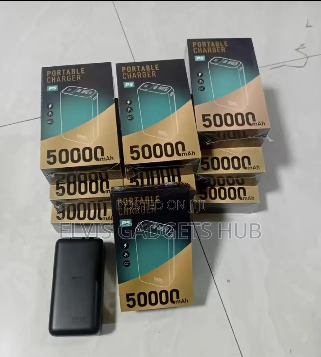 P5 50000mAh Power Bank - 22.5W Fast Charging Black
