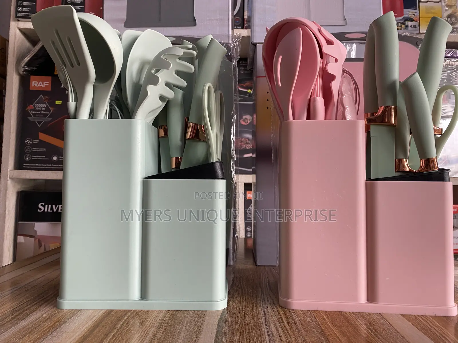 Cooking Ladle Set With Knife Block