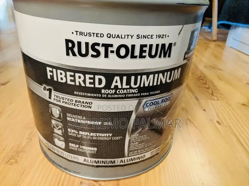 Fibered Aluminum Roof Coating, 18. 93 L – Reflective Waterproof Roof