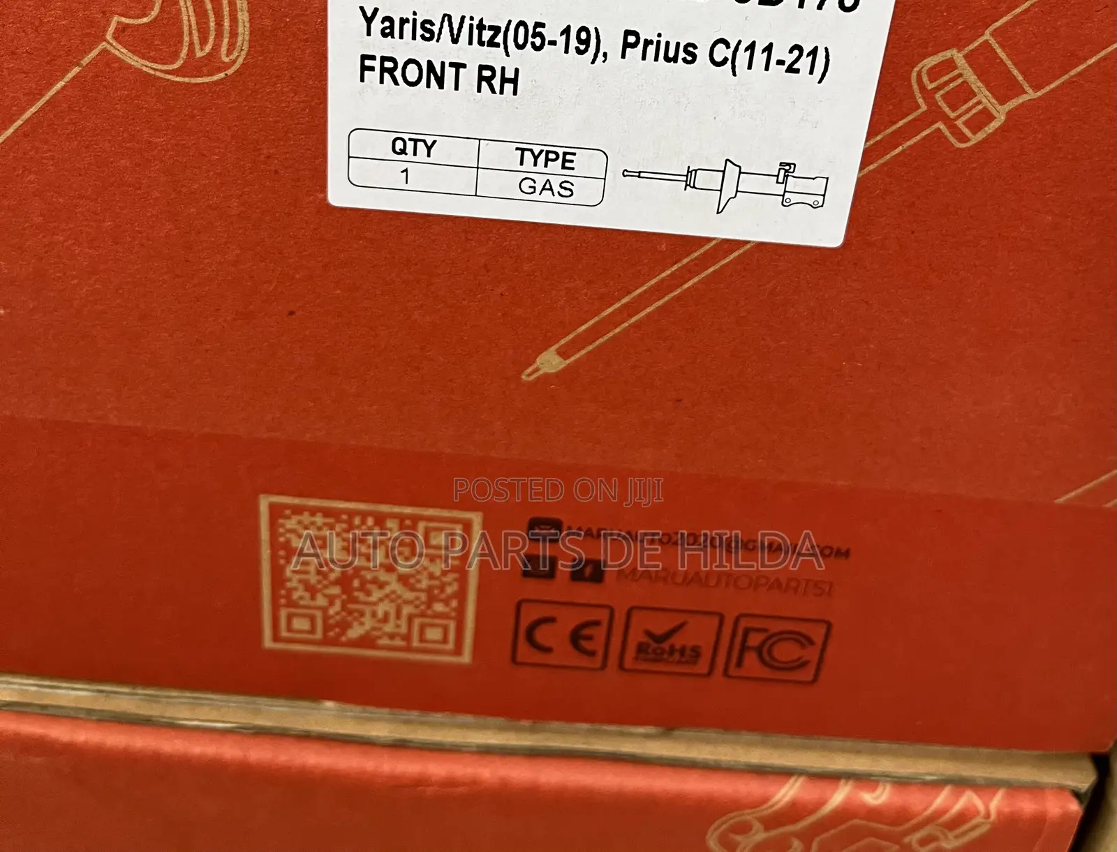 Toyota Yaris/Vitz Front Shocks LH+RH 2005-2019