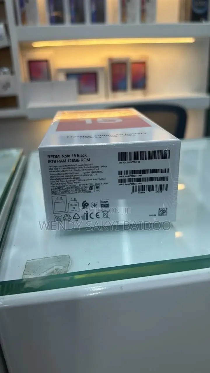New Xiaomi Redmi Note 15 128 GB Black