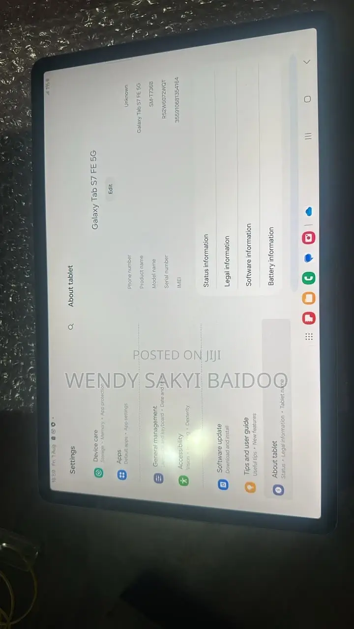 Samsung Galaxy Tab S7 FE 128 GB Gray