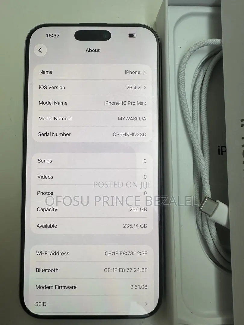 Apple iPhone 16 Pro Max 256 GB White