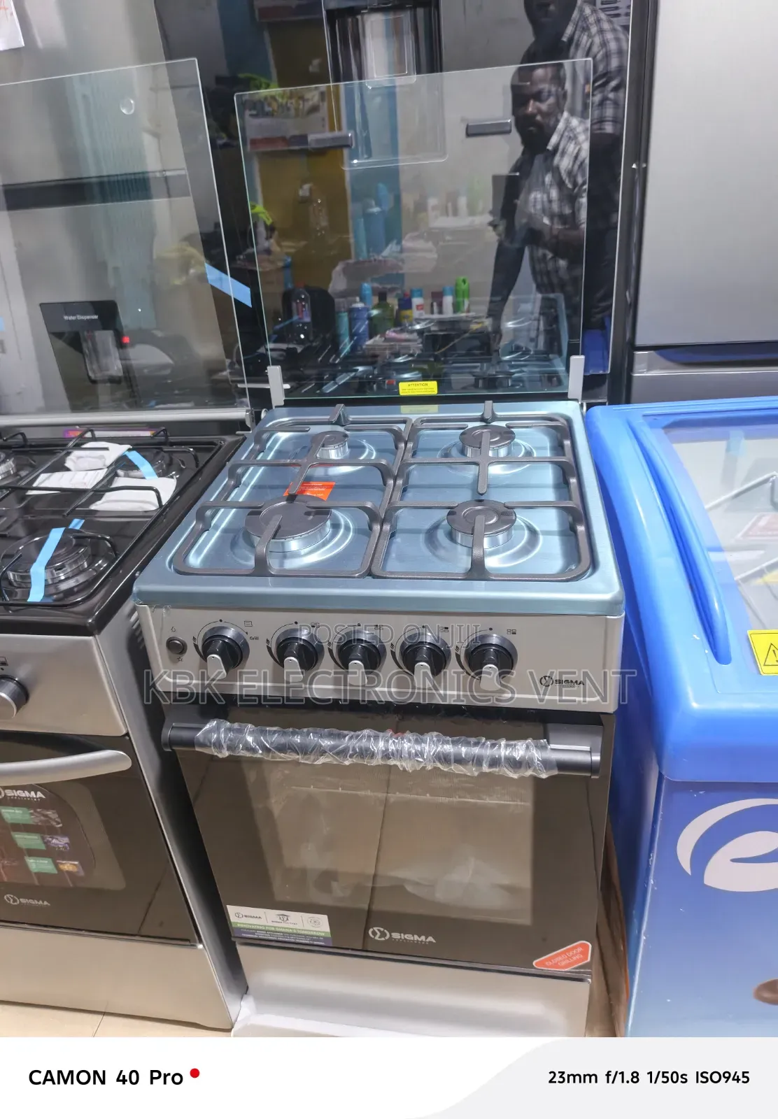 Sigma 50*50 4Burner Gas Cooker Oven+ Grill + Auto Ignition