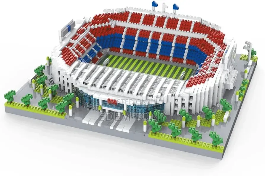 Camp Nou Stadium: FC Barcelona Micro-Particle Lego Building Block Set