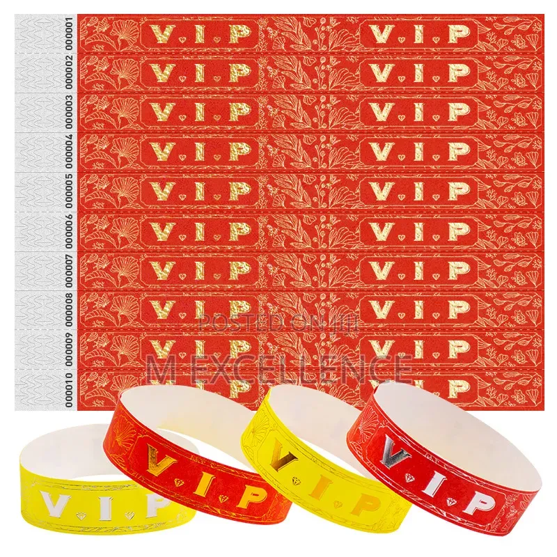 Event Ticket Wristbands - All Types Colours