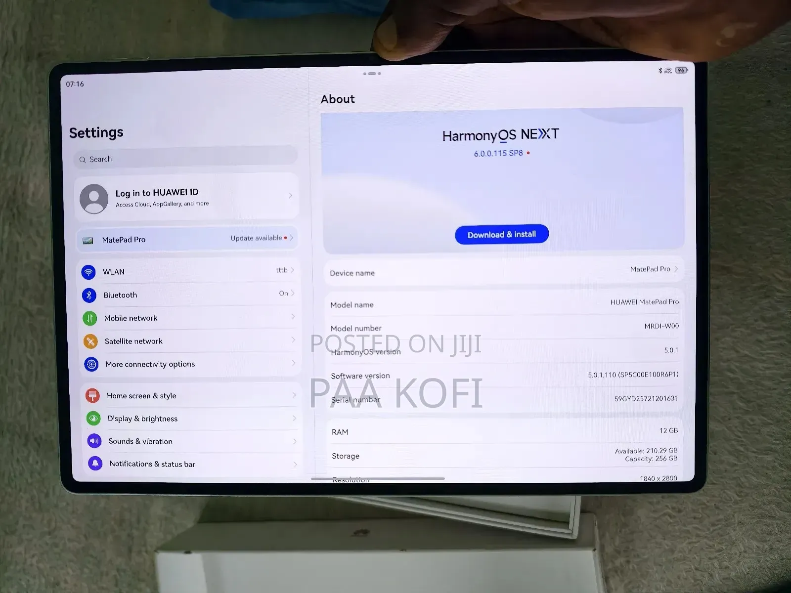 New Huawei MatePad Pro 12.2 256 GB