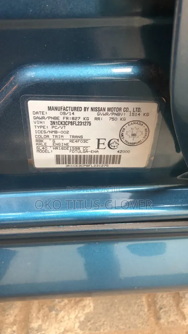 Nissan Micra 2014 Blue