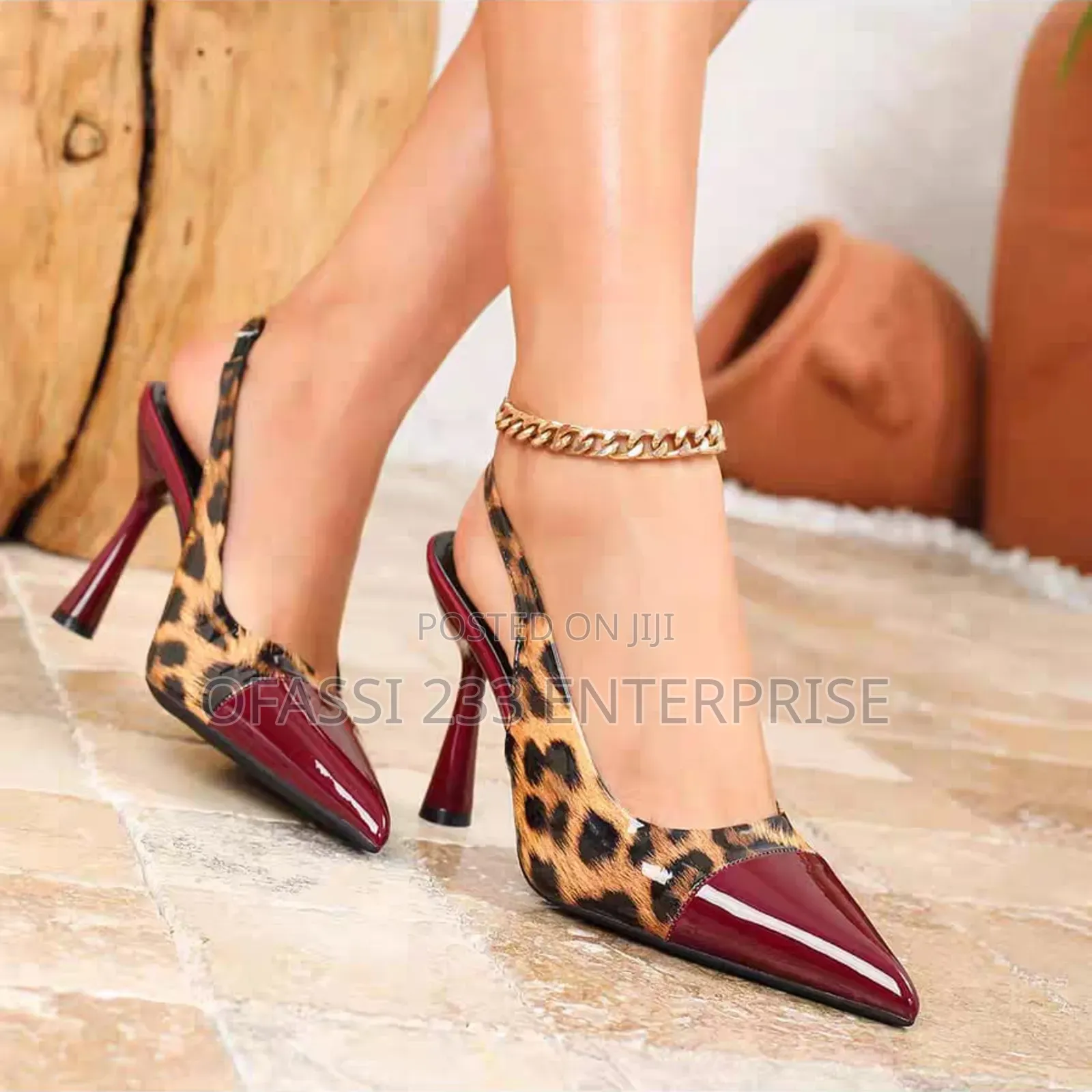 Stiletto Leopard Print High Heels With Pointed Toes