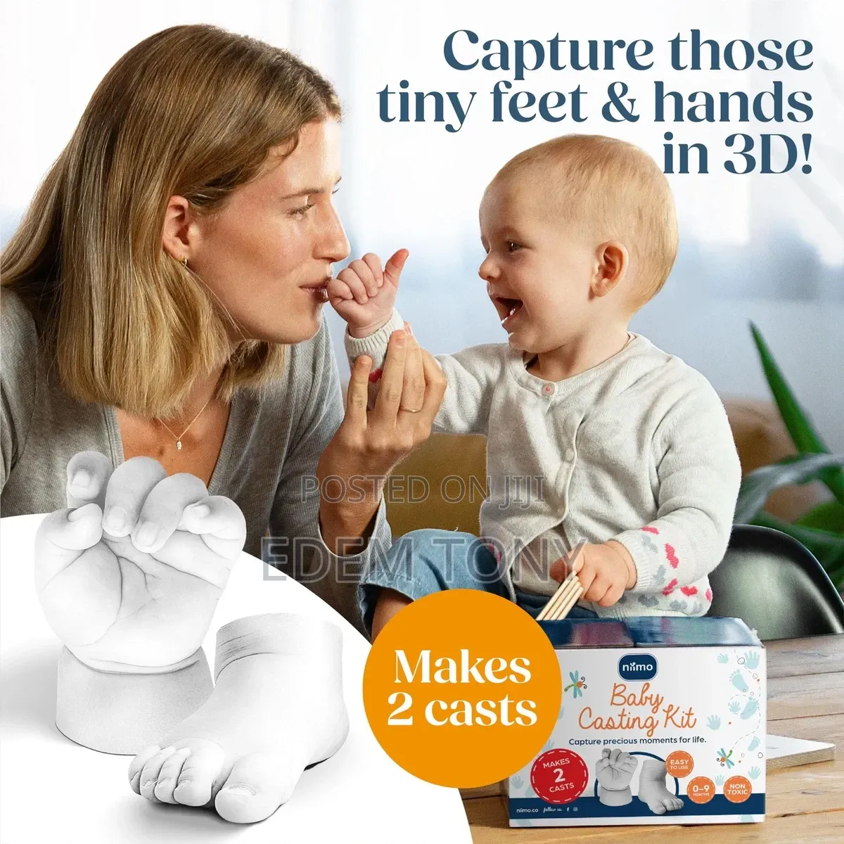 Baby Casting Kit 3D for Hand Feet - Skin-Safe Non-Toxic