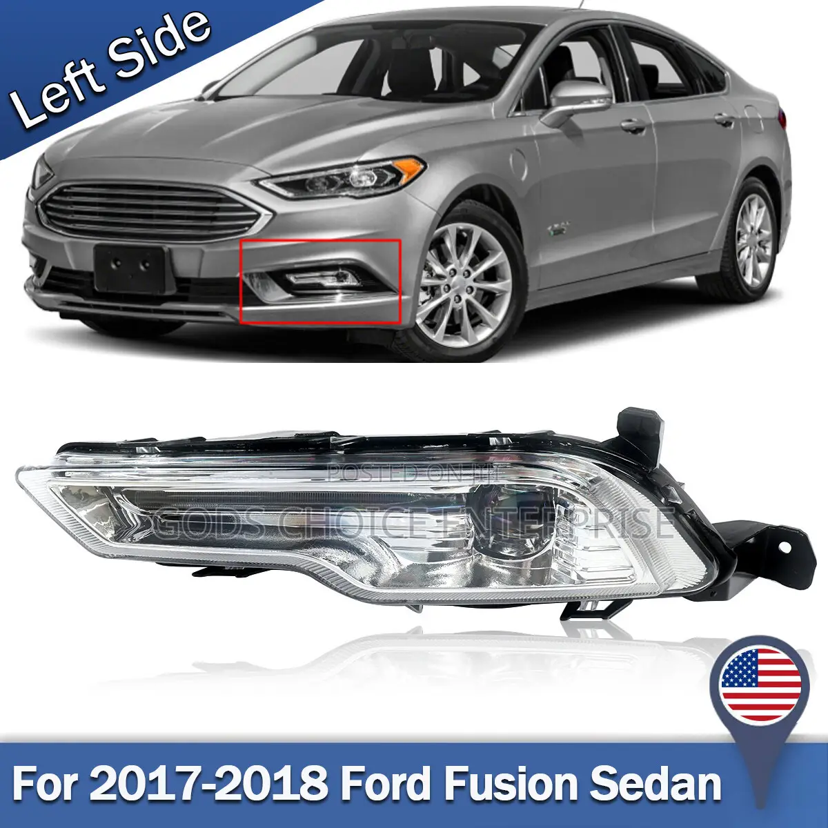 Fog Light Ford Fusion 2017-2018 -2019