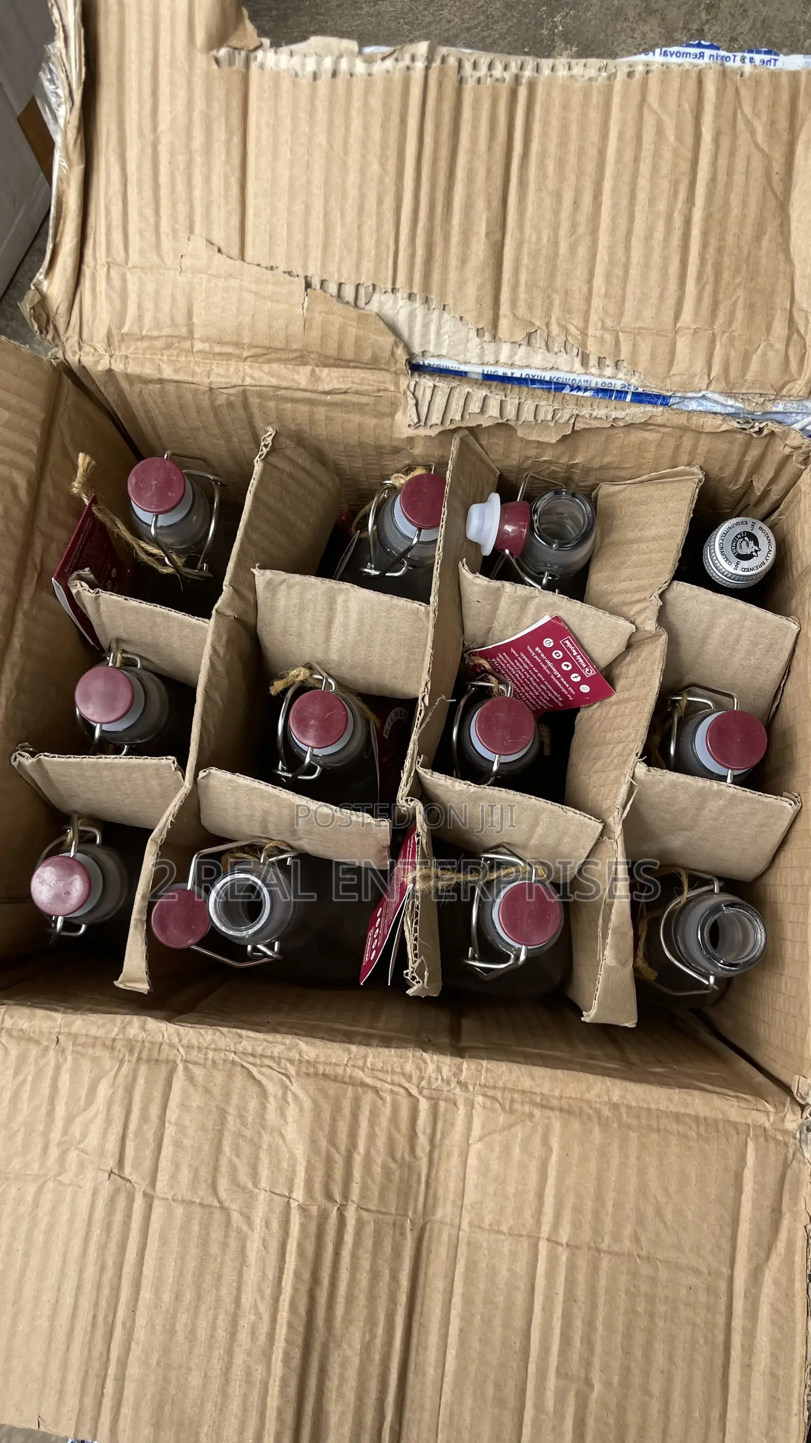 Genuine Kilner Flip Top Glass Preserve Bottles 1L 12pcs
