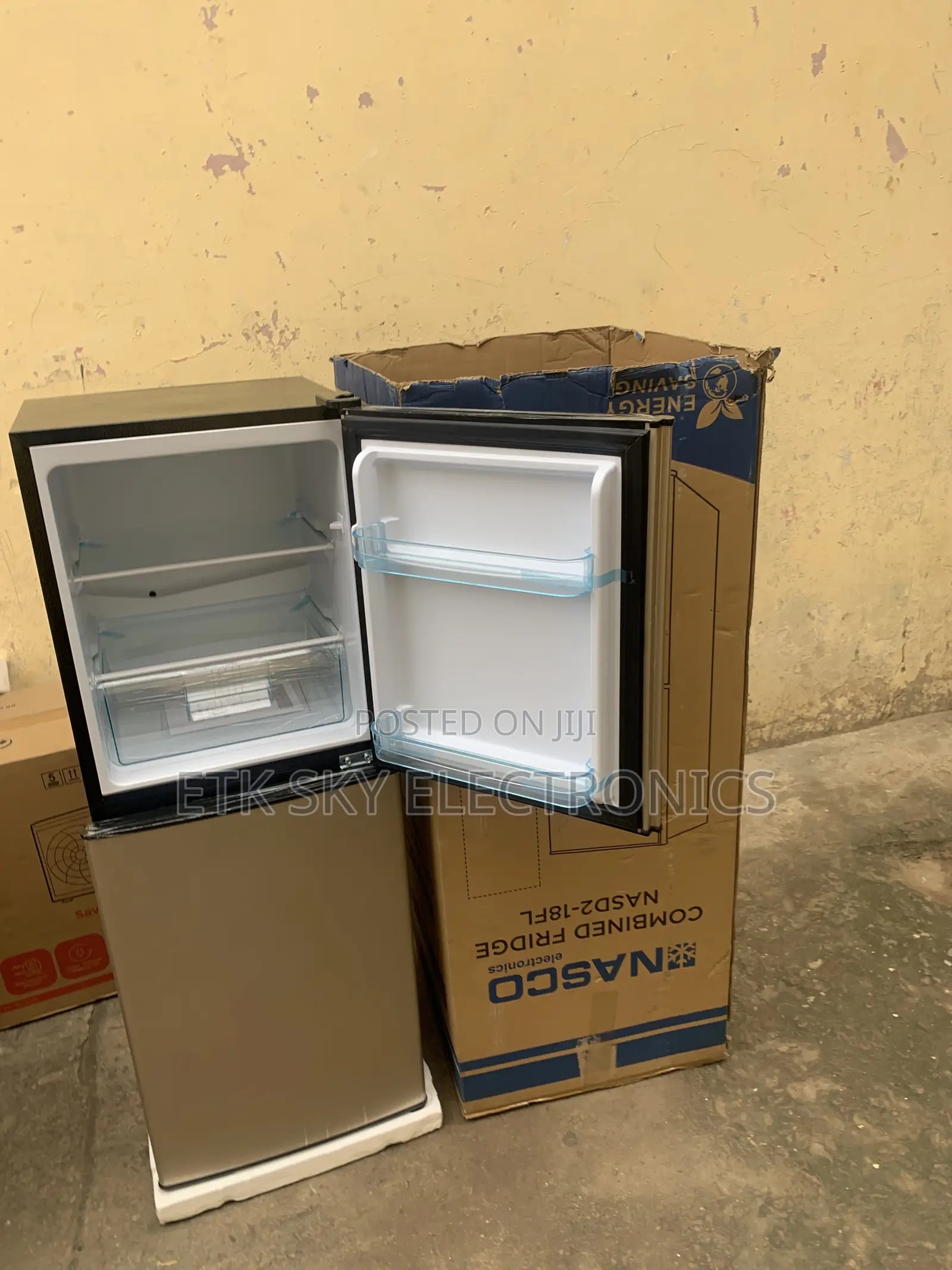 Nasco 136L Double Door Refrigerator