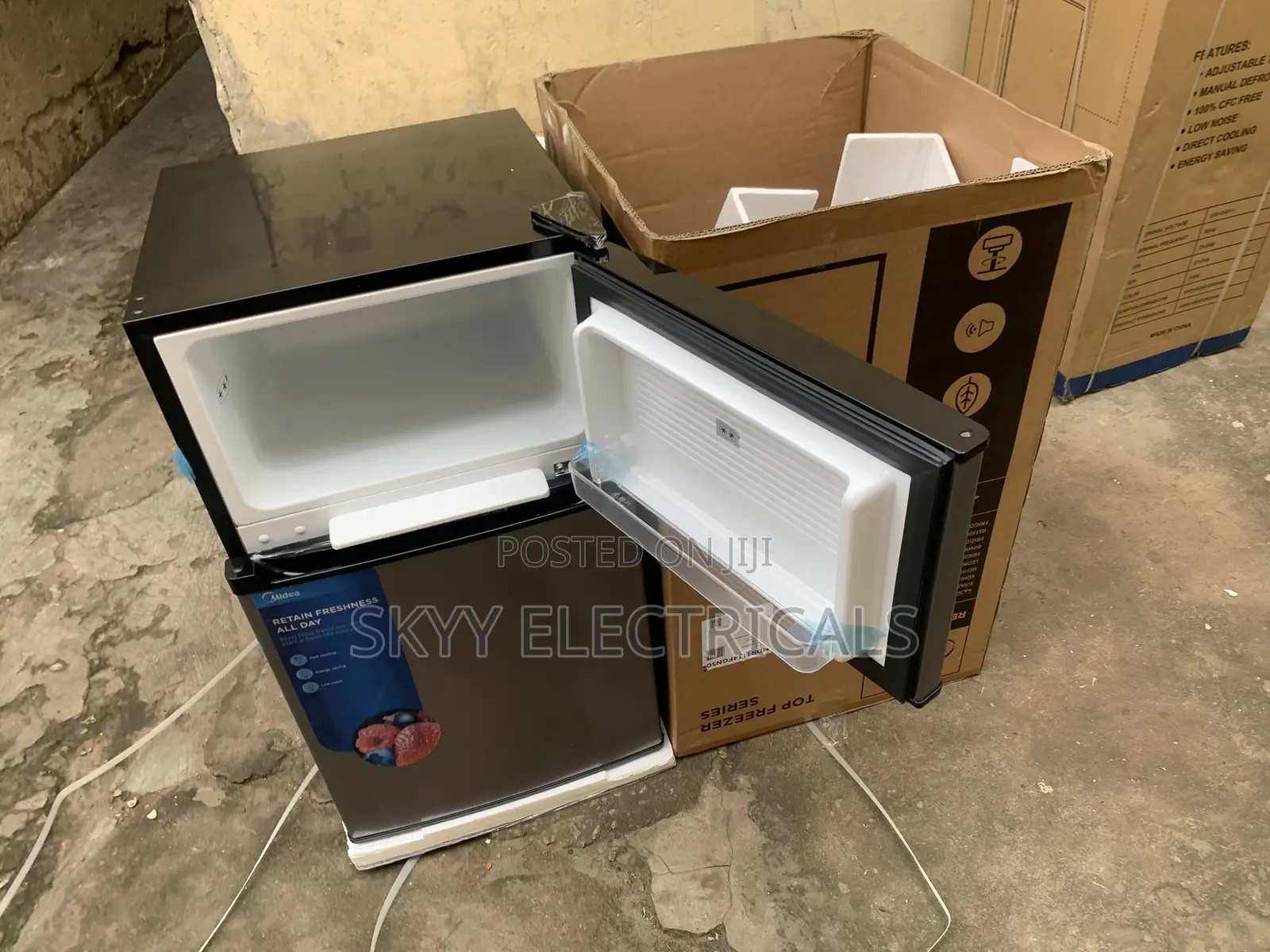 Sleek Midea 87litres Table Top Double Door Fridge