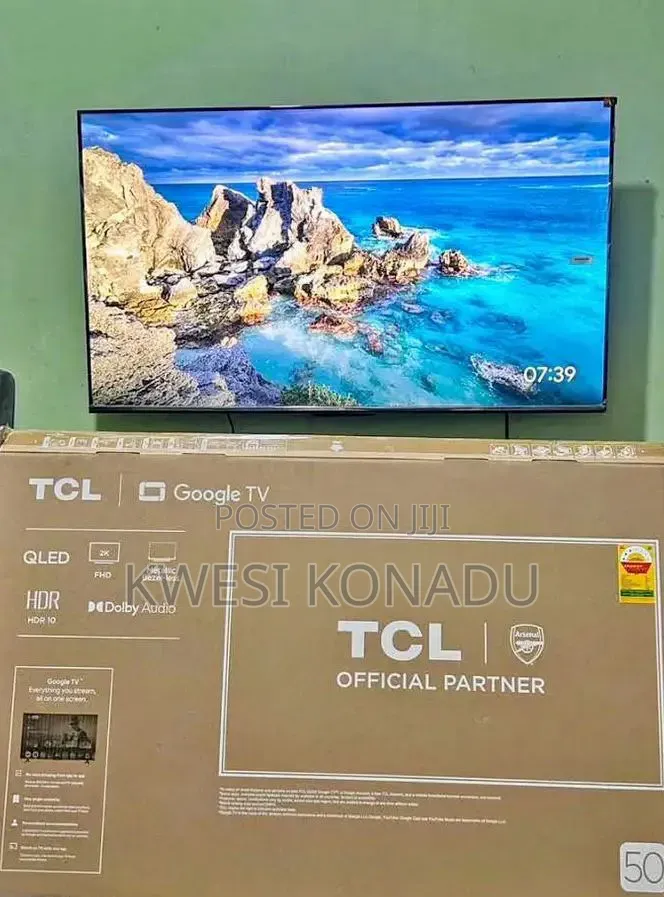 2026 New TCL Qled 50 Inches Google Slim Frameless HDR Television