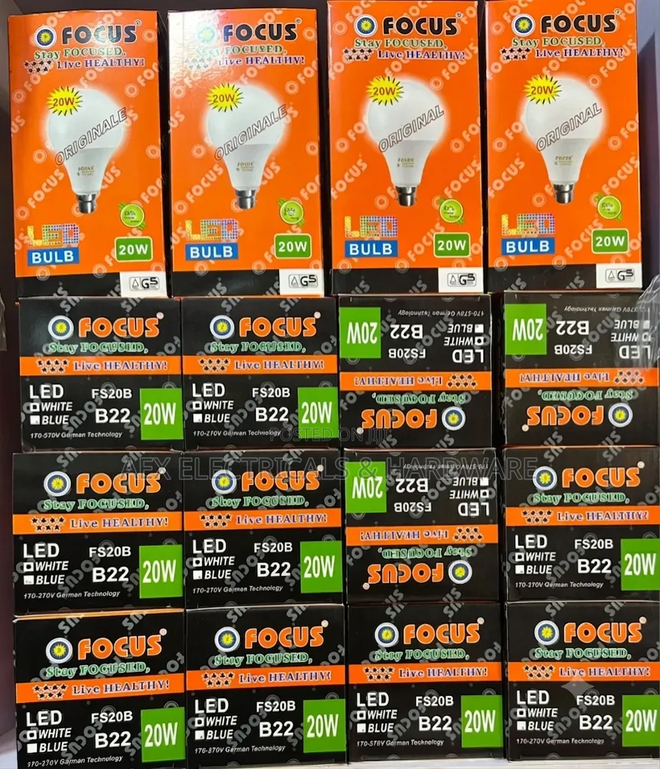 FOCUS FS20B LED Bulb 20W – B22, White/Blue, German Tech