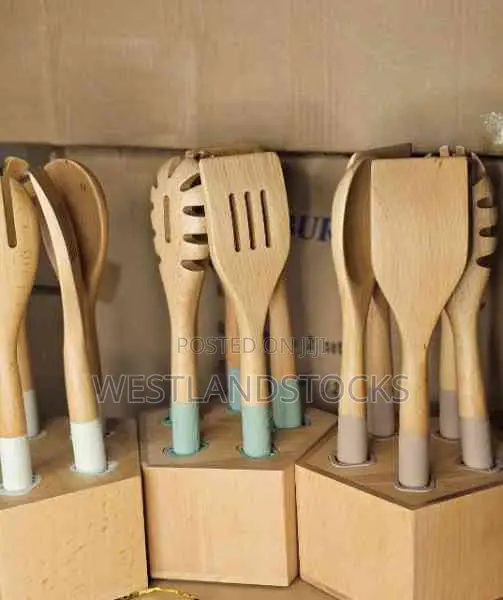 5 PCS Wooden Spoons for Cooking, Wood Kitchen Spatula Utensils Set