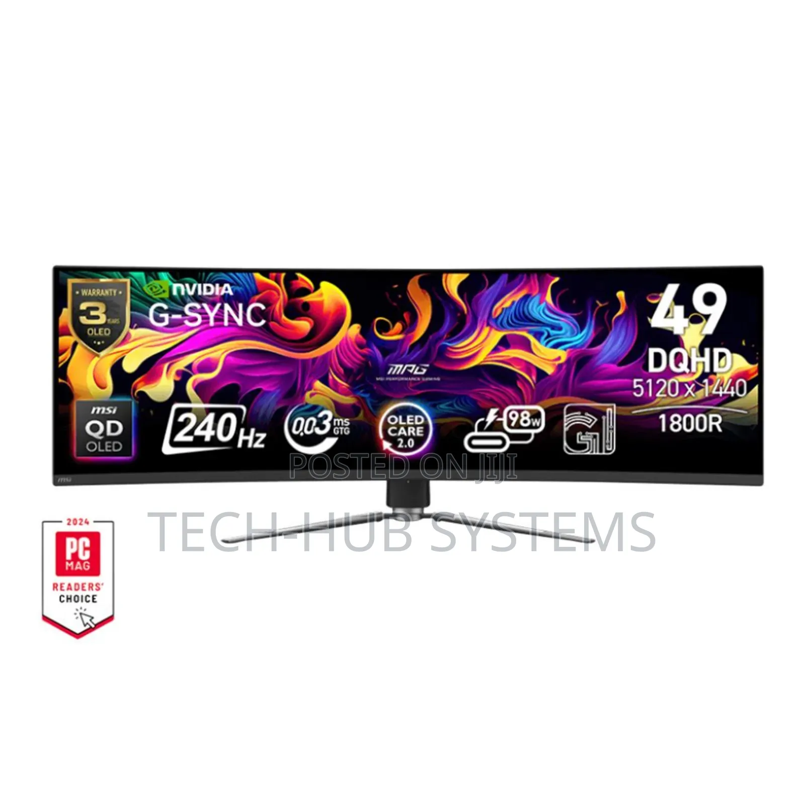 Msi MPG 491cqpx Qd-Oled 49" DQHD Curved Gaming Monitor