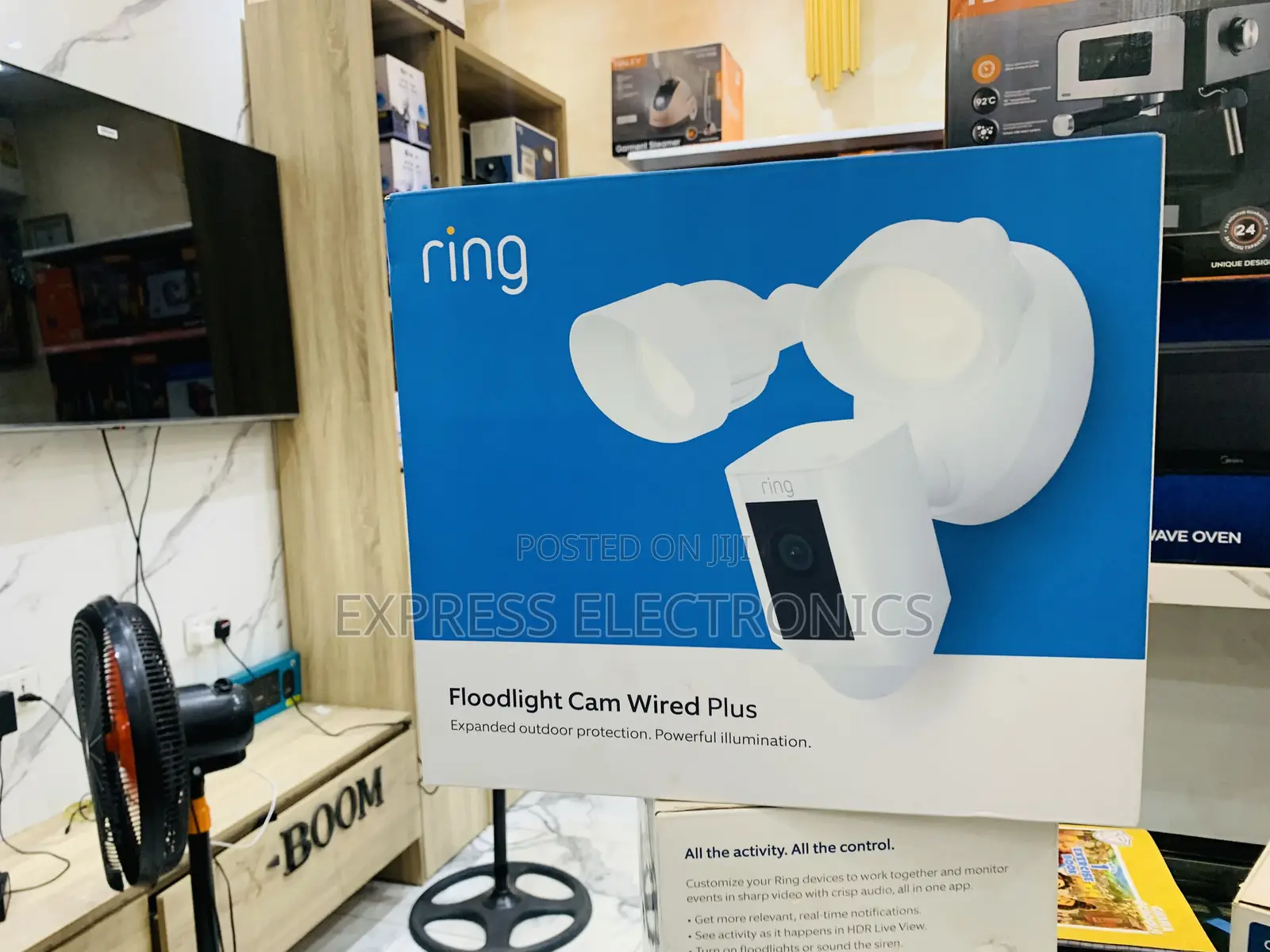 Ring - Floodlight Cam Plus Outdoor Wired 1080p Surveillance Camera