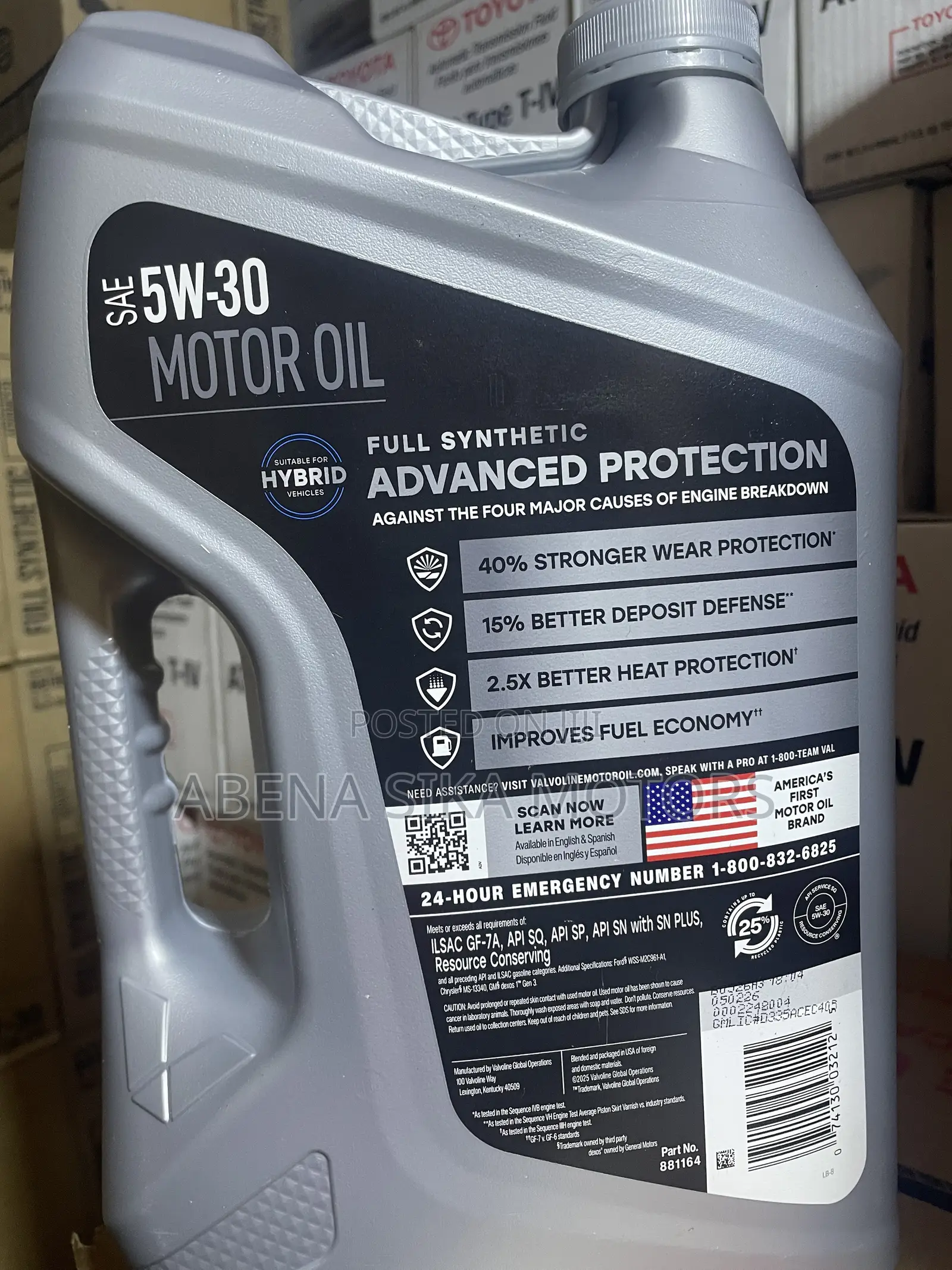 Valvoline Full Synthetic Advanced Protection Motor Oil 5w-30