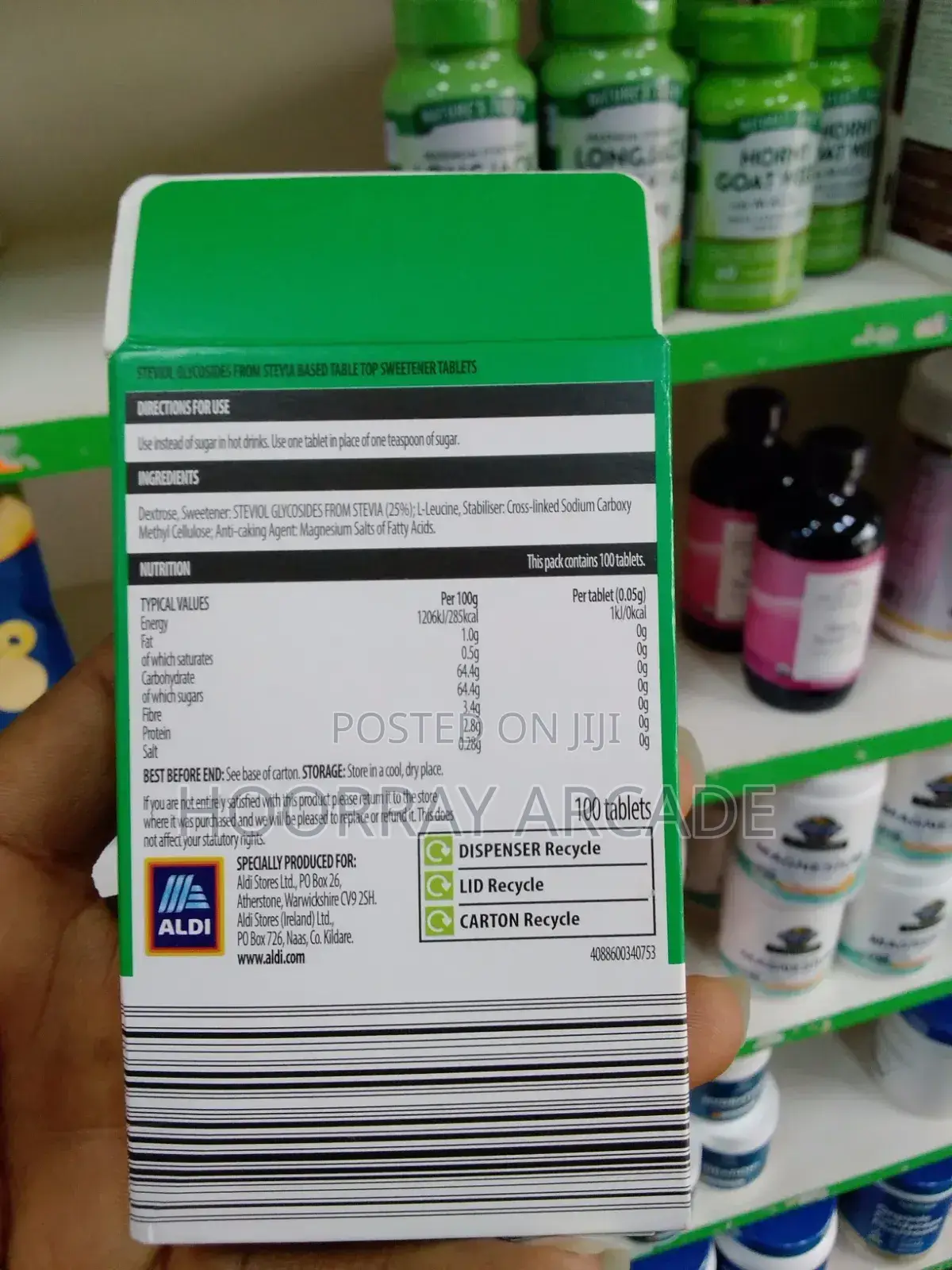 Stevia Sweetener 100 Tablets !! Delivery Only!!