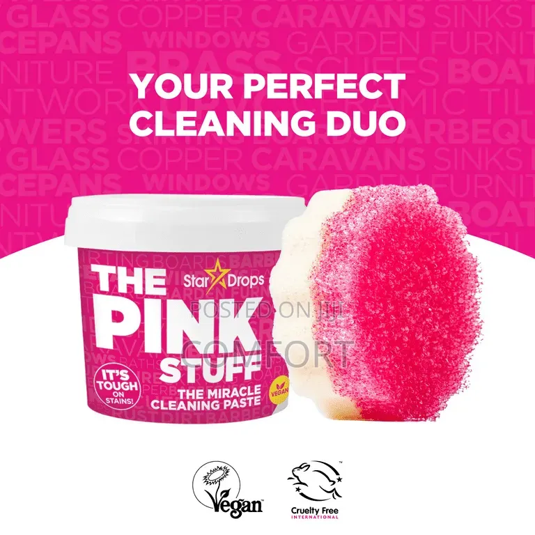 The Pink Stuff Miracle Cleaning Paste With Sponge(Multipurpose Paste)