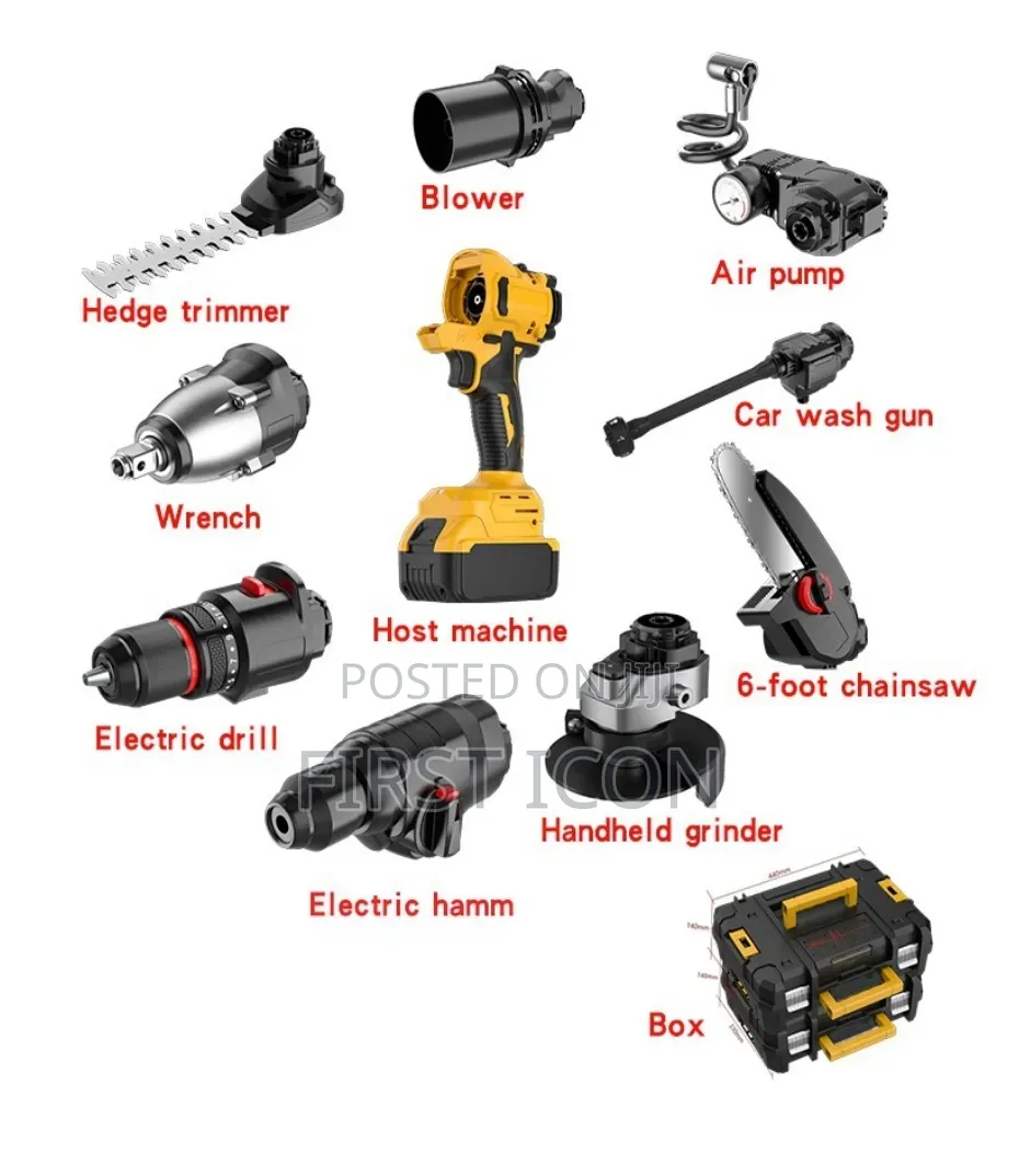 21V 10-in-1 Multi-Head Cordless Power Tool System | Drill | Grinder
