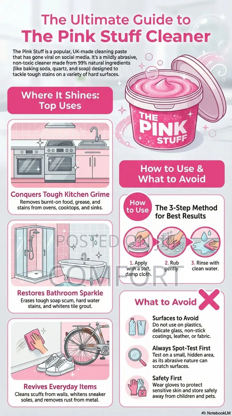 The Pink Stuff Miracle Cleaning Paste With Sponge(Multipurpose Paste)