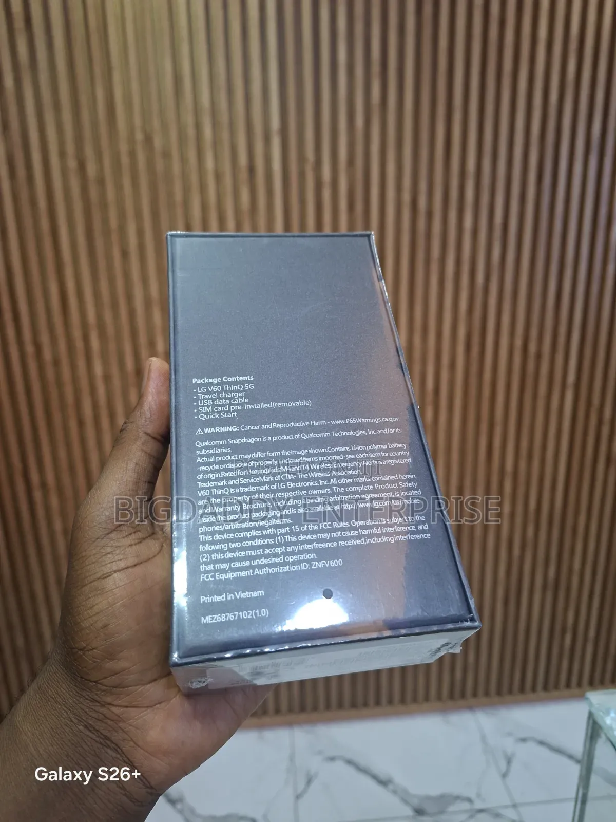 New LG V60 ThinQ 5G 128 GB Black